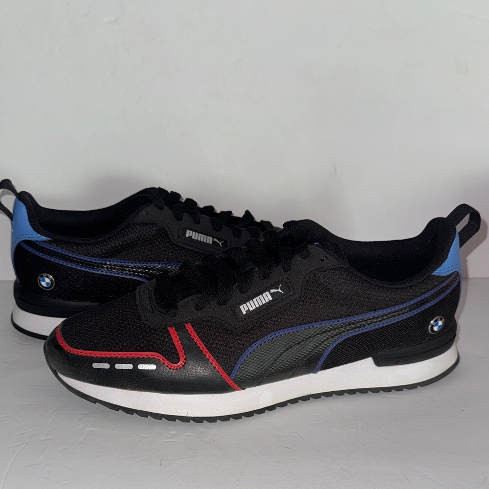 Puma BMW Motorsport Black Sneakers with Blue and Red New